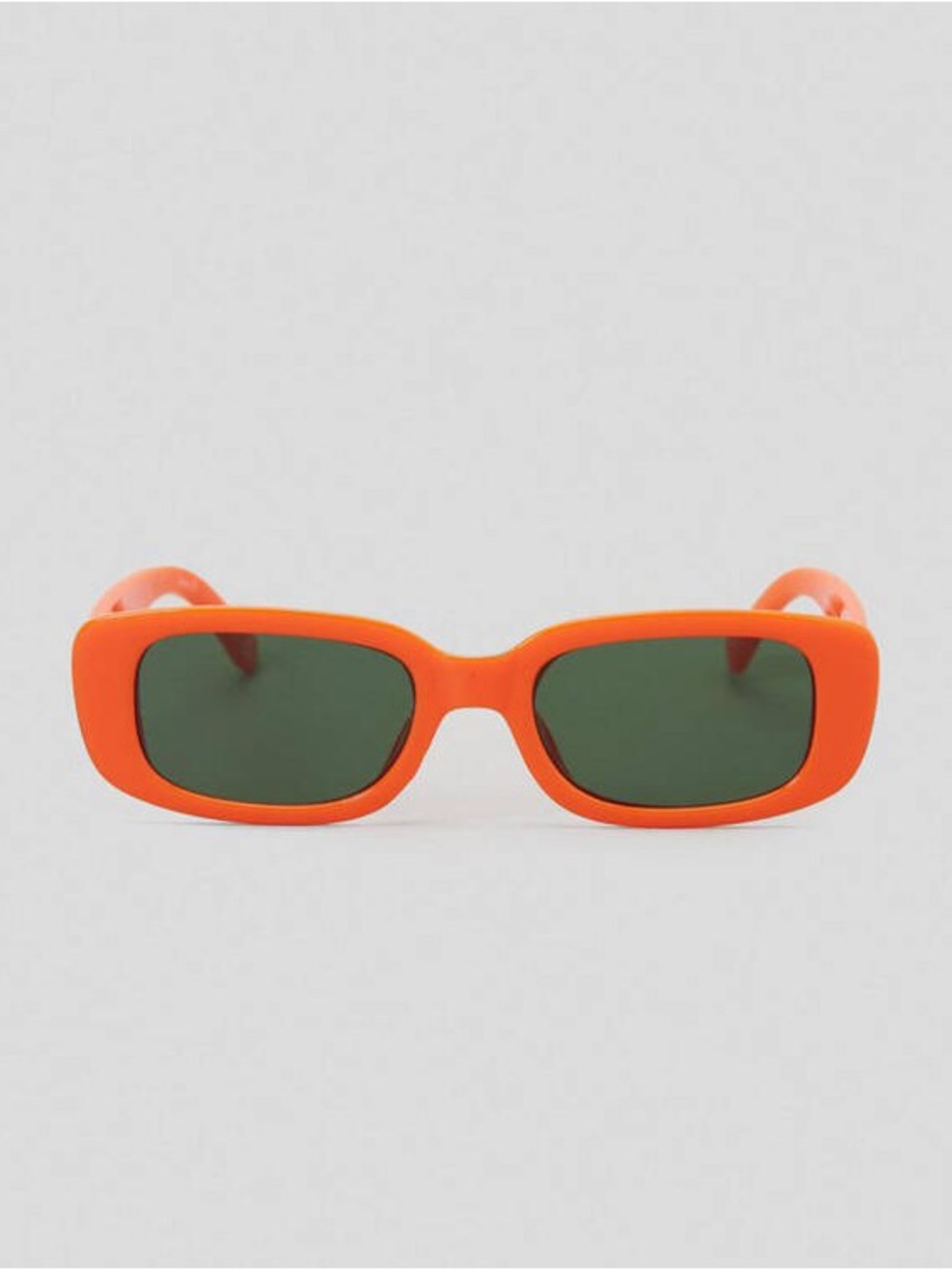 AIRE Ceres Rectangle Sunglasses in Neon Orange & Green Mono